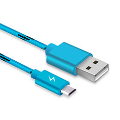 Cable USB 2.0 Android Universal A03 para Wiko View Xl Azul Cielo