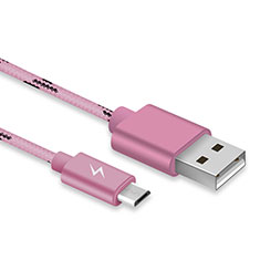 Cable USB 2.0 Android Universal A03 para Sharp Aquos R7s Oro Rosa