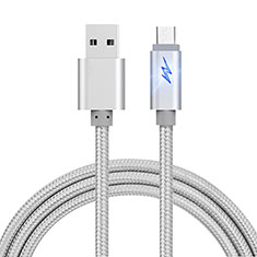 Cable USB 2.0 Android Universal A10 para Sony Xperia 10 III SO-52B Plata