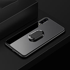Carcasa Bumper Funda Silicona Espejo con Anillo de dedo Soporte para Huawei P30 Negro