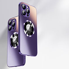 Carcasa Bumper Funda Silicona Espejo con Mag-Safe Magnetic para Apple iPhone 15 Pro Max Morado