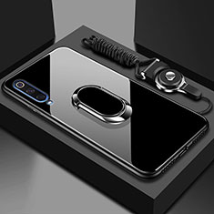 Carcasa Bumper Funda Silicona Espejo con Magnetico Anillo de dedo Soporte para Xiaomi CC9e Negro