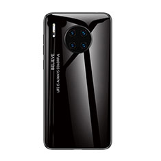 Carcasa Bumper Funda Silicona Espejo Gradiente Arco iris H01 para Huawei Mate 30 Negro
