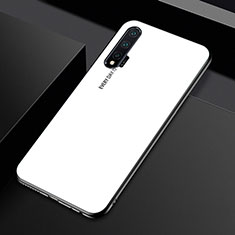 Carcasa Bumper Funda Silicona Espejo Gradiente Arco iris H01 para Huawei Nova 6 Blanco