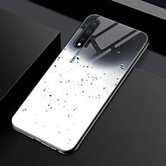 Carcasa Bumper Funda Silicona Espejo Gradiente Arco iris H01 para Huawei Nova 6 Gris