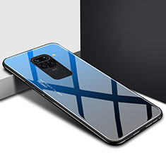 Carcasa Bumper Funda Silicona Espejo Gradiente Arco iris H01 para Xiaomi Redmi 10X 4G Azul