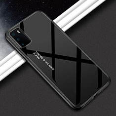 Carcasa Bumper Funda Silicona Espejo Gradiente Arco iris H02 para Huawei Honor View 30 Pro 5G Negro