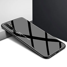 Carcasa Bumper Funda Silicona Espejo Gradiente Arco iris H02 para Xiaomi Mi Note 10 Pro Negro