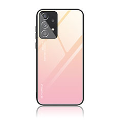 Carcasa Bumper Funda Silicona Espejo Gradiente Arco iris JD1 para Samsung Galaxy A33 5G Rosa