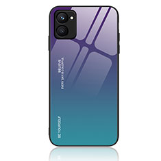 Carcasa Bumper Funda Silicona Espejo Gradiente Arco iris JM1 para Realme C33 Multicolor