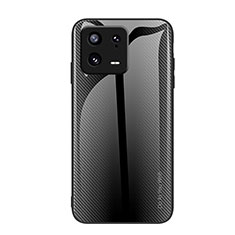 Carcasa Bumper Funda Silicona Espejo Gradiente Arco iris JM1 para Xiaomi Mi 13 5G Negro