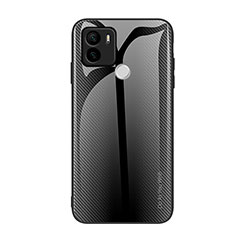 Carcasa Bumper Funda Silicona Espejo Gradiente Arco iris JM1 para Xiaomi Redmi A1 Plus Negro