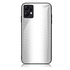 Carcasa Bumper Funda Silicona Espejo Gradiente Arco iris JM1 para Xiaomi Redmi Note 12 4G Blanco