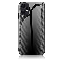 Carcasa Bumper Funda Silicona Espejo Gradiente Arco iris JM1 para Xiaomi Redmi Note 12 4G Negro