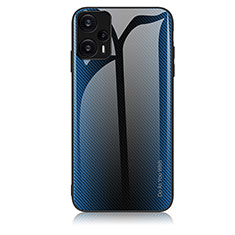 Carcasa Bumper Funda Silicona Espejo Gradiente Arco iris JM1 para Xiaomi Redmi Note 12 Turbo 5G Azul