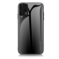 Carcasa Bumper Funda Silicona Espejo Gradiente Arco iris JM1 para Xiaomi Redmi Note 12 Turbo 5G Negro