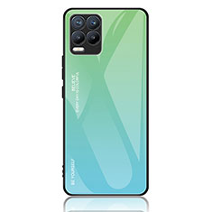 Carcasa Bumper Funda Silicona Espejo Gradiente Arco iris JM2 para Realme 8 Pro Verde