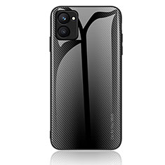 Carcasa Bumper Funda Silicona Espejo Gradiente Arco iris JM2 para Realme C33 (2023) Negro