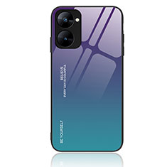 Carcasa Bumper Funda Silicona Espejo Gradiente Arco iris JM2 para Realme V30t 5G Multicolor