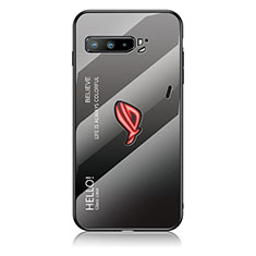 Carcasa Bumper Funda Silicona Espejo Gradiente Arco iris LS1 para Asus ROG Phone 3 Strix ZS661KS Gris Oscuro