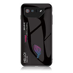 Carcasa Bumper Funda Silicona Espejo Gradiente Arco iris LS1 para Asus ROG Phone 7 Negro