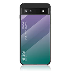 Carcasa Bumper Funda Silicona Espejo Gradiente Arco iris LS1 para Google Pixel 6a 5G Multicolor