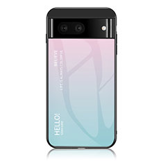 Carcasa Bumper Funda Silicona Espejo Gradiente Arco iris LS1 para Google Pixel 7 5G Cian