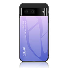 Carcasa Bumper Funda Silicona Espejo Gradiente Arco iris LS1 para Google Pixel 7 5G Purpura Claro