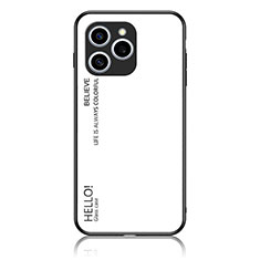 Carcasa Bumper Funda Silicona Espejo Gradiente Arco iris LS1 para Huawei Honor 60 SE 5G Blanco