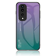 Carcasa Bumper Funda Silicona Espejo Gradiente Arco iris LS1 para Huawei Honor 70 Pro 5G Multicolor