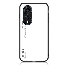 Carcasa Bumper Funda Silicona Espejo Gradiente Arco iris LS1 para Huawei Honor X5 Plus Blanco