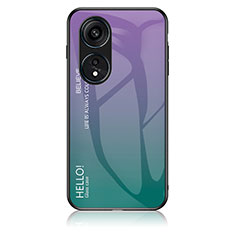 Carcasa Bumper Funda Silicona Espejo Gradiente Arco iris LS1 para Huawei Honor X5 Plus Multicolor