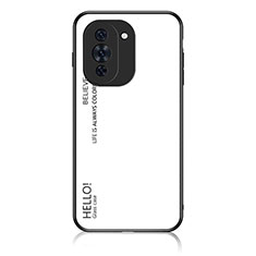 Carcasa Bumper Funda Silicona Espejo Gradiente Arco iris LS1 para Huawei Nova 10 Blanco