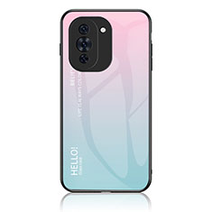 Carcasa Bumper Funda Silicona Espejo Gradiente Arco iris LS1 para Huawei Nova 10 Cian