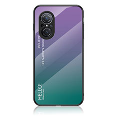 Carcasa Bumper Funda Silicona Espejo Gradiente Arco iris LS1 para Huawei Nova 9 SE Multicolor