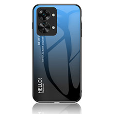 Carcasa Bumper Funda Silicona Espejo Gradiente Arco iris LS1 para OnePlus Nord 2T 5G Azul