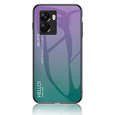 Carcasa Bumper Funda Silicona Espejo Gradiente Arco iris LS1 para Oppo A57 5G Multicolor