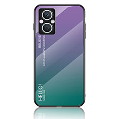 Carcasa Bumper Funda Silicona Espejo Gradiente Arco iris LS1 para Oppo Reno7 Lite 5G Multicolor