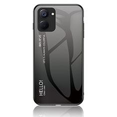 Carcasa Bumper Funda Silicona Espejo Gradiente Arco iris LS1 para Realme 10S 5G Gris Oscuro