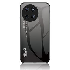 Carcasa Bumper Funda Silicona Espejo Gradiente Arco iris LS1 para Realme 11 4G Gris Oscuro