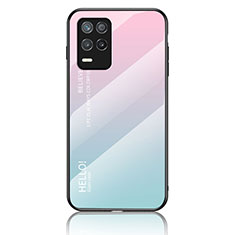 Carcasa Bumper Funda Silicona Espejo Gradiente Arco iris LS1 para Realme 9 5G India Cian