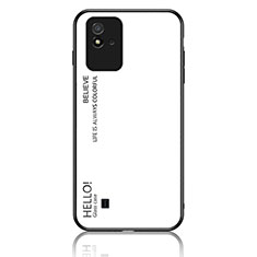 Carcasa Bumper Funda Silicona Espejo Gradiente Arco iris LS1 para Realme C20 Blanco