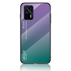 Carcasa Bumper Funda Silicona Espejo Gradiente Arco iris LS1 para Realme GT Neo 2T 5G Multicolor