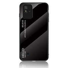 Carcasa Bumper Funda Silicona Espejo Gradiente Arco iris LS1 para Realme Narzo 50i Negro