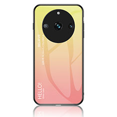 Carcasa Bumper Funda Silicona Espejo Gradiente Arco iris LS1 para Realme Narzo 60 Pro 5G Amarillo