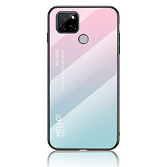 Carcasa Bumper Funda Silicona Espejo Gradiente Arco iris LS1 para Realme Q2i 5G Cian