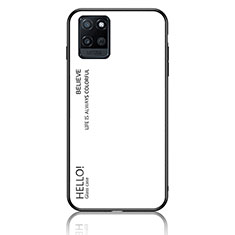 Carcasa Bumper Funda Silicona Espejo Gradiente Arco iris LS1 para Realme V11 5G Blanco