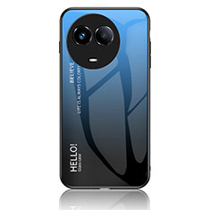 Carcasa Bumper Funda Silicona Espejo Gradiente Arco iris LS1 para Realme V50 5G Azul