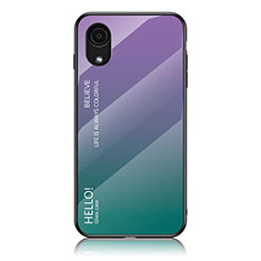 Carcasa Bumper Funda Silicona Espejo Gradiente Arco iris LS1 para Samsung Galaxy A03 Core Multicolor