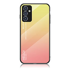 Carcasa Bumper Funda Silicona Espejo Gradiente Arco iris LS1 para Samsung Galaxy A15 LTE Amarillo